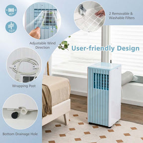 10000 BTU Portable Air Conditioner for Room up to 350 Sq. Ft, 3-in-1 AC Unit with Dehumidifier/Fan/Cool/Sleep Mode