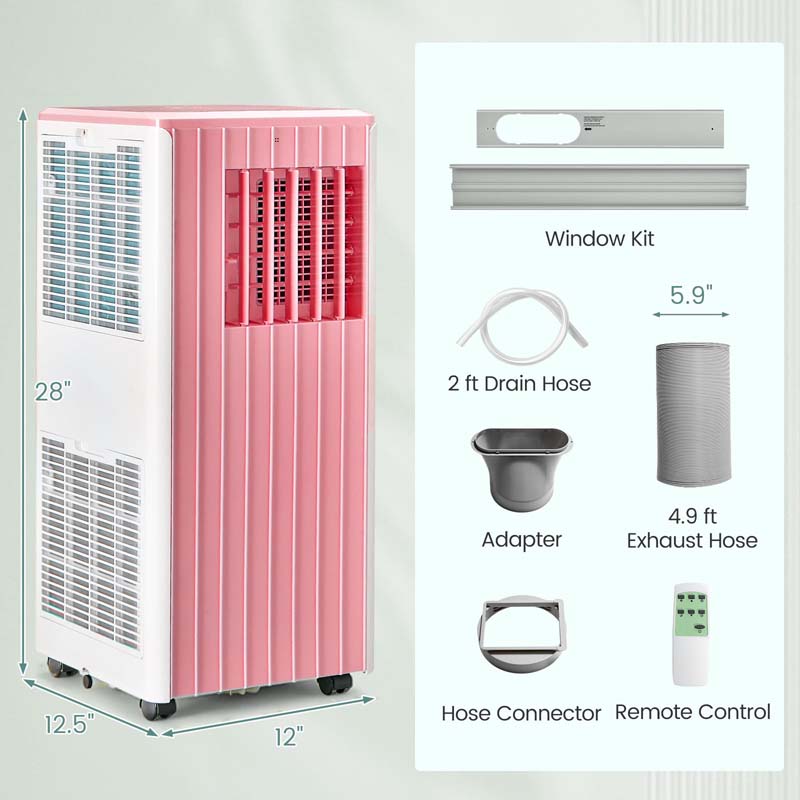 10000 BTU Portable Air Conditioner for Room up to 350 Sq. Ft, 3-in-1 AC Unit with Dehumidifier/Fan/Cool/Sleep Mode