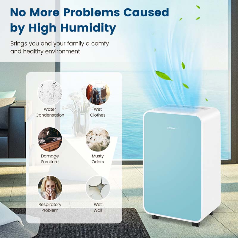 32 Pints 2500 Sq. Ft Portable Quiet Air Dehumidifier for Basement with Sleep Mode, 24H Timer, Auto Shut Off, Auto Defrost