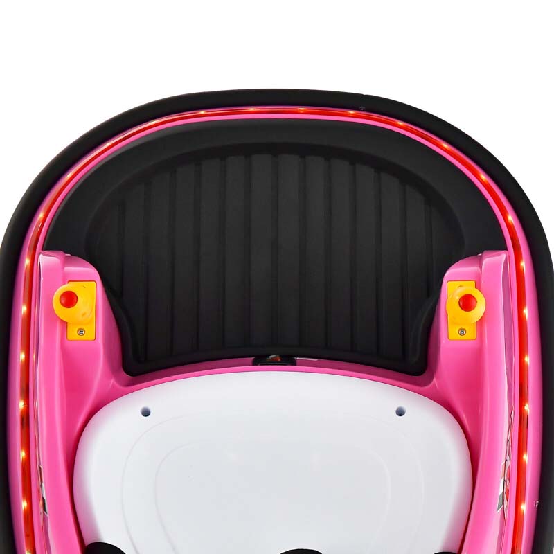12V Toddler Bumping Car, Battery Powered Baby Ride on Bumper Car with Dual Joysticks, Flashing LED Light & 360 Degree Spin