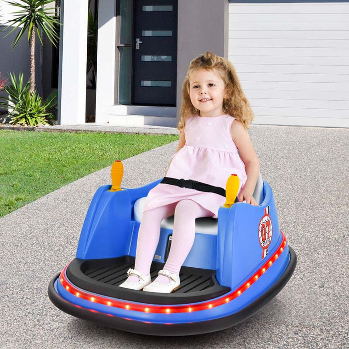 Qaba Bumper Car for Kids, 6V Battery Powered Bumping Car with 360 Degree Spin, Dual Motors, Music, for 3-8 Years, Pink