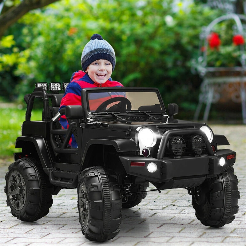Kids Ride on Car 12V Battery Powered Electric Riding Toy Truck with Remote Control & LED Lights