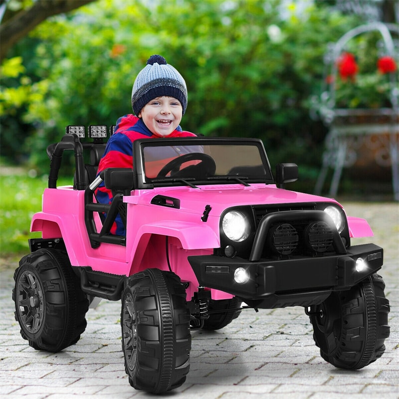 Canada Only - 12V Kids Ride on Truck Car with Remote & LED Lights