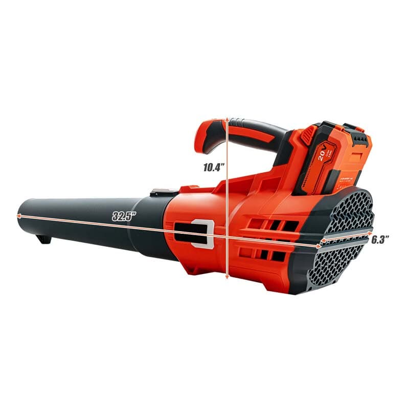 20V Cordless Leaf Blower with Battery & Charger, 5-Speed Electric Blower for Lawn Care, Battery Powered Leaf Blower Lightweight