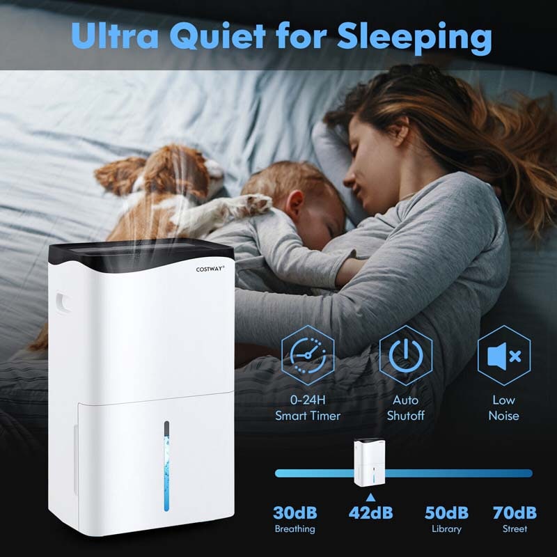 5500 Sq. Ft 100 Pints Portable Dehumidifier for Basements & Home with Smart App & Alexa Voice Control