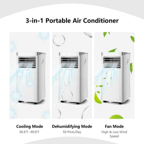 Canada Only - 10000BTU 3-in-1 Portable Air Conditioner with Remote Control