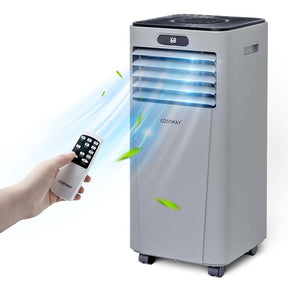 10000 BTU 3-in-1 Portable Air Conditioner Air Cooler Fan Dehumidifier with Remote Control, 24H Timer, Child Lock