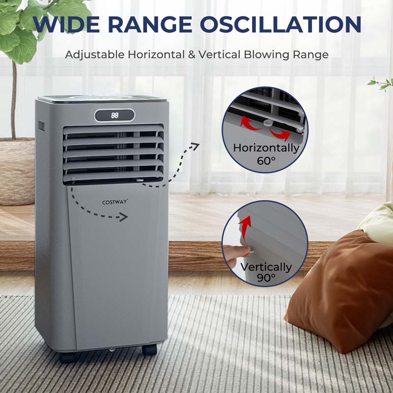 10000 BTU 3-in-1 Portable Air Conditioner Air Cooler Fan Dehumidifier with Remote Control, 24H Timer, Child Lock