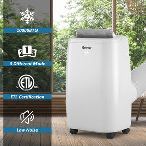 10000 BTU 3-in-1 Portable Air Conditioner Air Cooler Fan Dehumidifier with Remote Control & Touch Panel, 3 Speeds