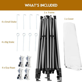 10 x 10 FT Pop Up Canopy Tent Portable Folding Event Party Tent Adjustable with Roller Bag