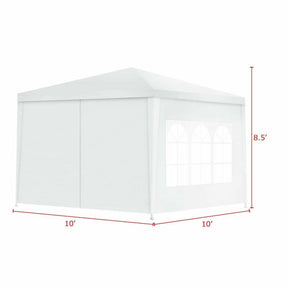 10 x 10 FT Outdoor Gazebo Canopy Tent Party Wedding Event Tent with 4 Removable Sidewalls