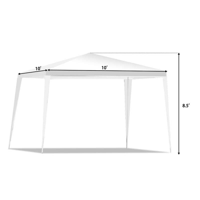 10 x 10 FT Outdoor Gazebo Canopy Tent Party Wedding Event Tent for Backyard Lawn Garden
