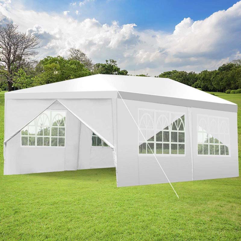 Canada Only - 10 x 20 FT Outdoor Canopy Tent with 6 Removable Sidewalls & Carry Bag
