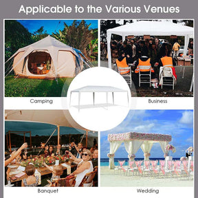 10 x 20 FT Outdoor Gazebo Canopy Tent Party Wedding Event Tent with Tent Peg & Wind Rope