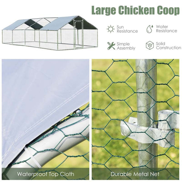 10' x 26' x 6.5' Chicken Coop Cage Sale, Price & Reviews - Eletriclife