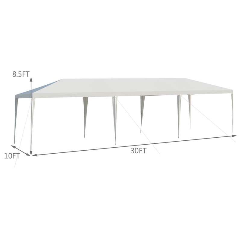 Canada Only - 10 x 30 FT Waterproof Gazebo Canopy Tent with Connection Stakes