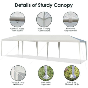 Canada Only - 10 x 30 FT Waterproof Gazebo Canopy Tent with Connection Stakes