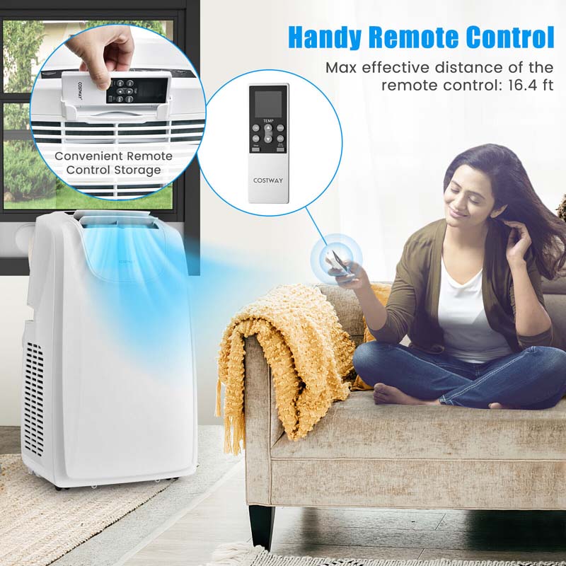 11500 BTU Portable Air Conditioner with Dual Hose, Powerful 3-in-1 AC Unit with Dehumidifier, Fan, Sleep Mode