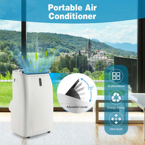 12000 BTU 4-in-1 Portable Air Conditioner with Air Cooler Fan Heater & Dehumidifier, Smart APP & WiFi Control AC Unit