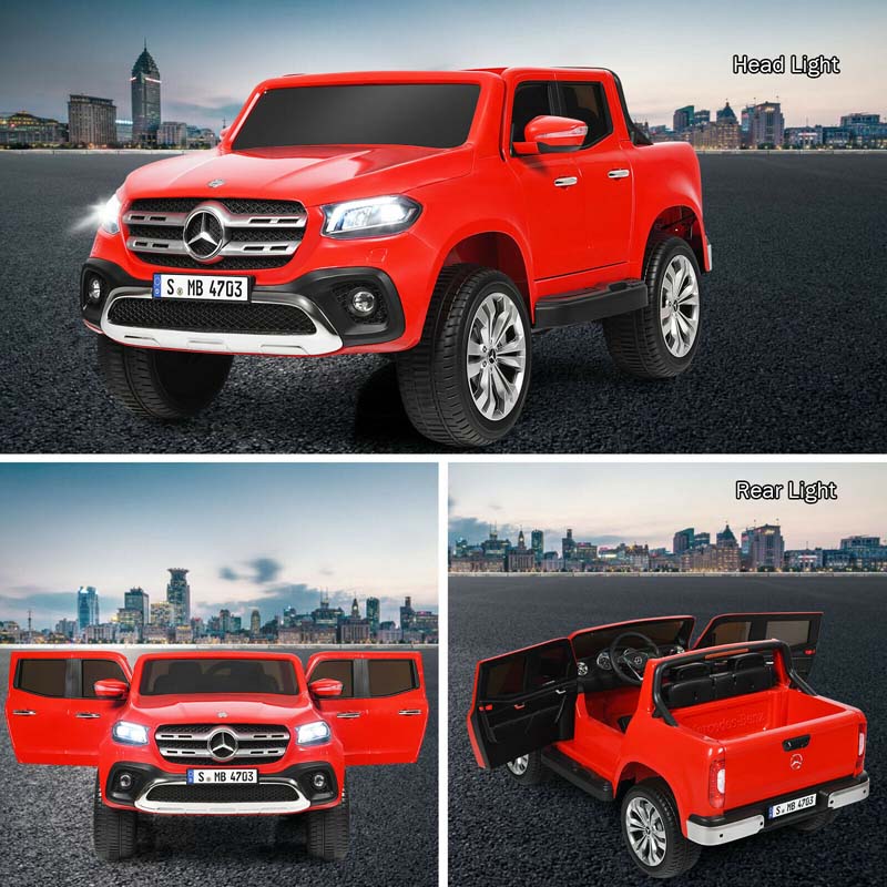 Licensed Mercedes Benz X Class Kids Ride-on Car 12V Battery Powered Vehicle Riding Toy Car with Trunk