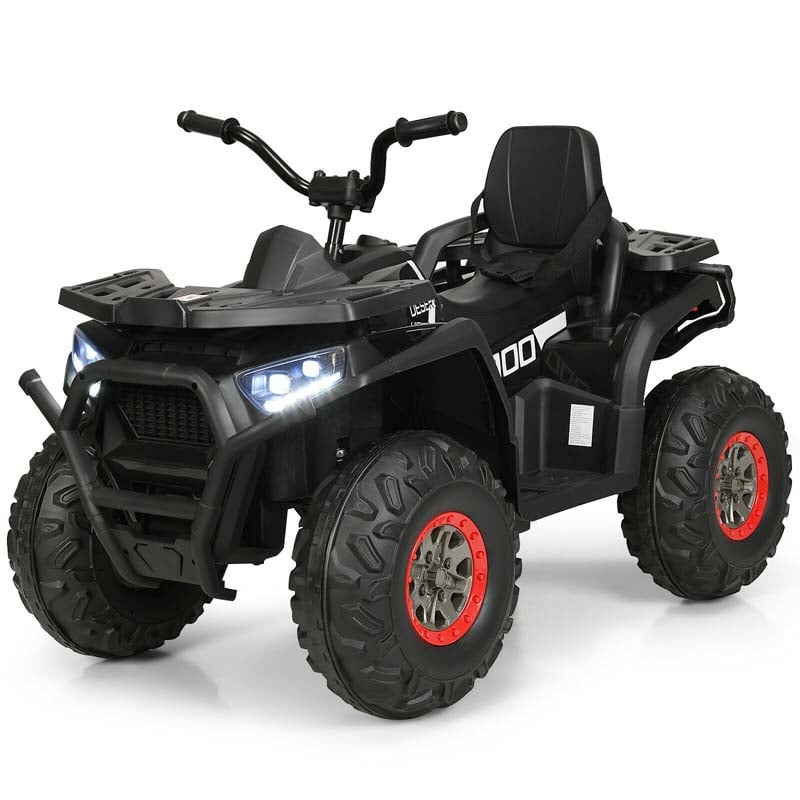 12V Kids Ride-On Electric ATV 4-Wheeler Quad Car Toy with MP3 & LED Lights