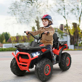 12V Kids Ride-On Electric ATV 4-Wheeler Quad Car Toy with MP3 & LED Lights