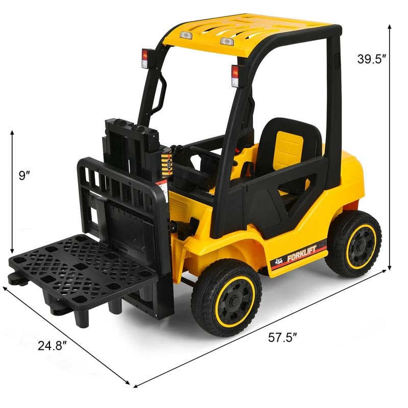 Canada Only - 12V Kids Ride on Forklift with Remote & Back Trunk