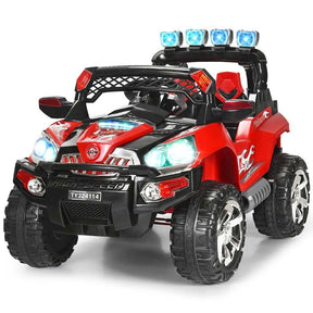 Kids Ride On Truck SUV 12V Battery Powered Electric Riding Toy Car with Colorful LED Lights & Remote Control