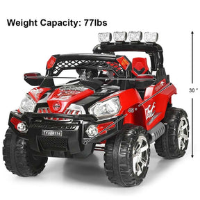 Kids Ride On Truck SUV 12V Battery Powered Electric Riding Toy Car with Colorful LED Lights & Remote Control