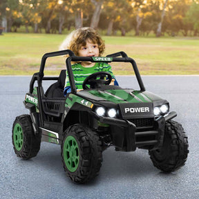 12V Kids Ride On UTV Battery Powered Electric Off-Road Buggy with Remote Control, LED Headlights & Music