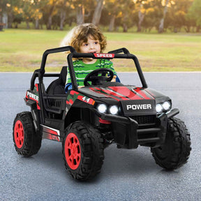 12V Kids Ride On UTV Battery Powered Electric Off-Road Buggy with Remote Control, LED Headlights & Music