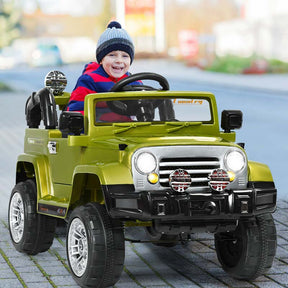 Kids Ride On Truck 12V Battery Powered Ride-on Toy Car with LED Headlights, MP3, Music, Horn