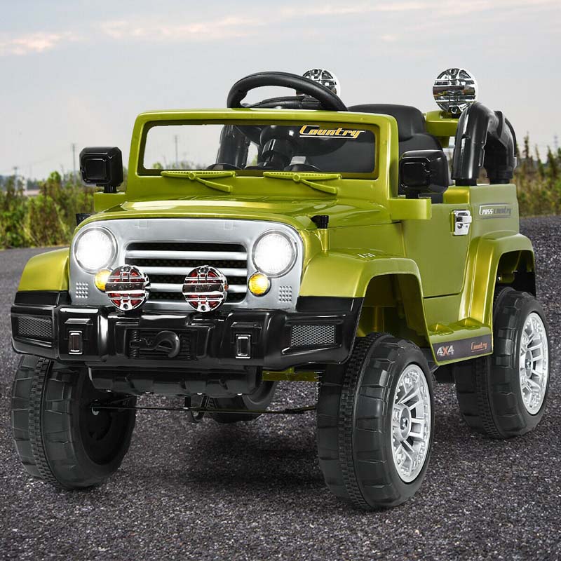 Kids Ride On Truck 12V Battery Powered Ride-on Toy Car with LED Headlights, MP3, Music, Horn