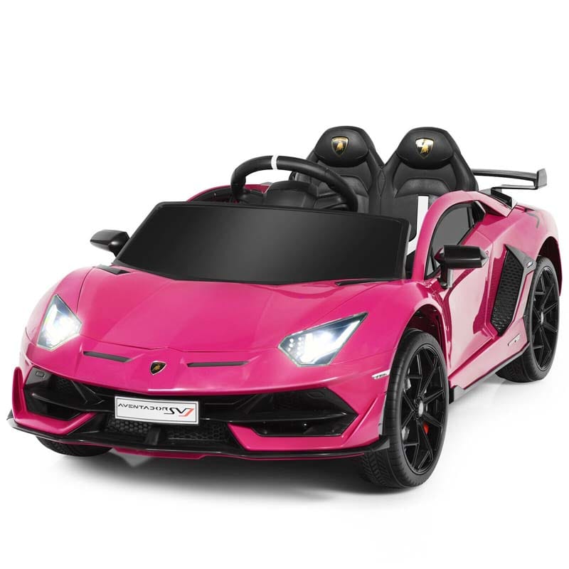 Licensed Lamborghini SVJ Kids Ride-On Car, 12V Battery Powered Sports Car Toy with Trunk & Remote