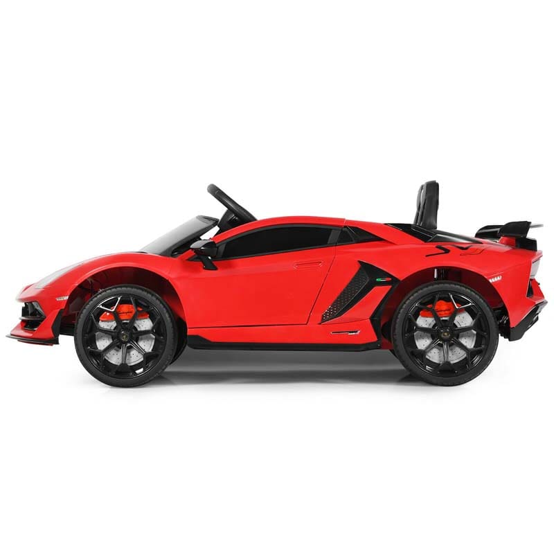 Licensed Lamborghini SVJ Kids Ride-On Car, 12V Battery Powered Sports Car Toy with Trunk & Remote