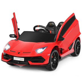 Licensed Lamborghini SVJ Kids Ride-On Car, 12V Battery Powered Sports Car Toy with Trunk & Remote