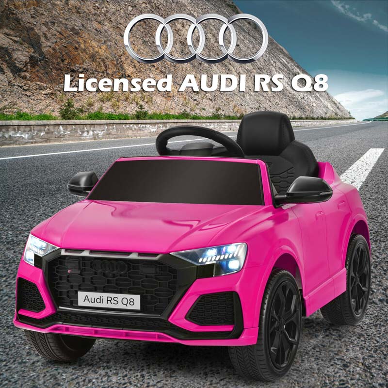 12V Licensed Audi Q8 Kids Ride On Car, Battery Powered 4 Wheeler Riding Toy Car with Remote Control