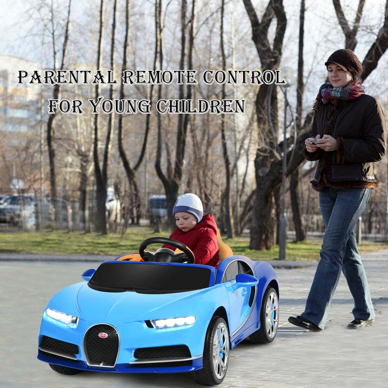 12V Licensed Bugatti Chiron Kids Ride on Car Battery Powered Electric Vehicle with 2.4G Remote Control