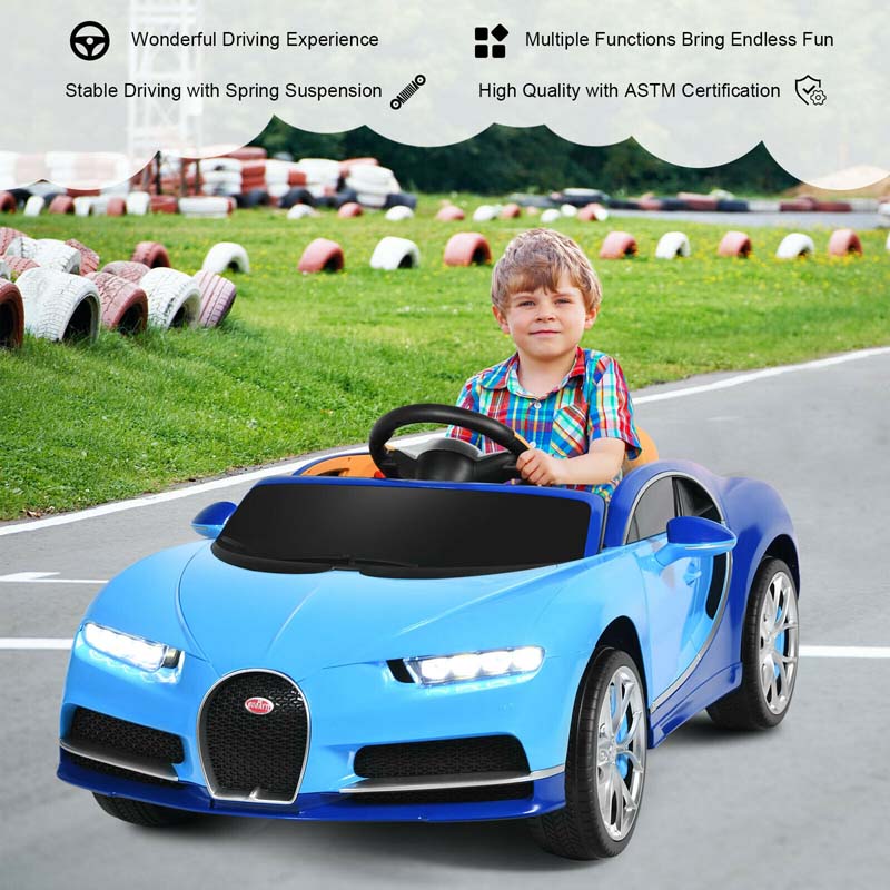 12V Licensed Bugatti Chiron Kids Ride on Car Battery Powered Electric Vehicle with 2.4G Remote Control