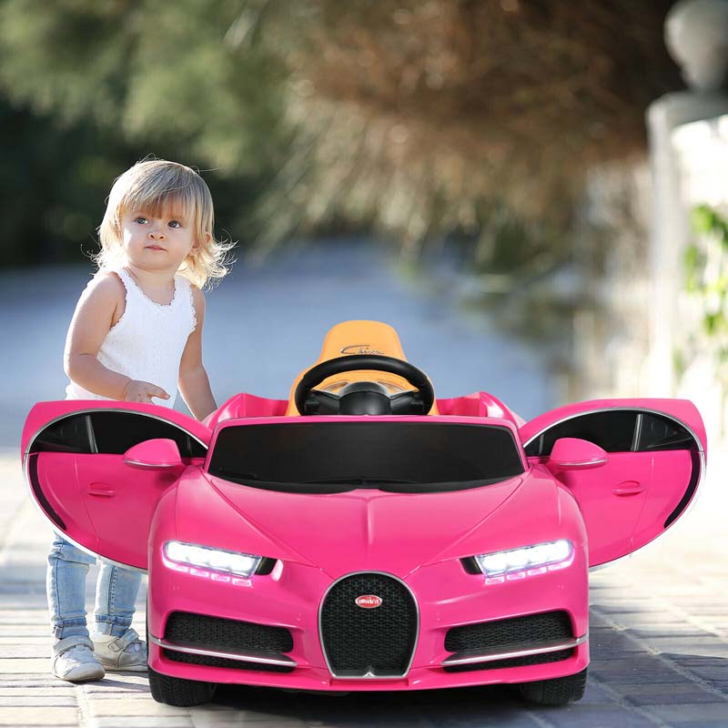 12V Licensed Bugatti Chiron Kids Ride on Car Battery Powered Electric Vehicle with 2.4G Remote Control