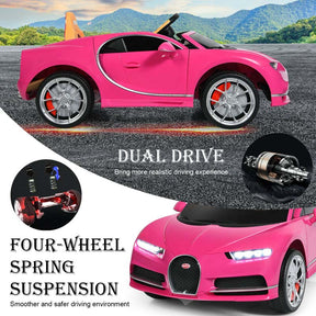 12V Licensed Bugatti Chiron Kids Ride on Car Battery Powered Electric Vehicle with 2.4G Remote Control