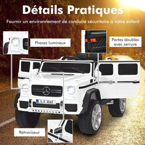 12V Mercedes-Benz G650-S Licensed Kids Ride-On Car, Electric Riding Toy Truck with Remote & Spring Suspension