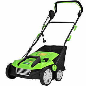 2-in-1 Electric Lawn Dethatcher & Scarifier with Folding Handle, 13 Amp 15" Corded Grass Dethatcher with 50L Collection Bag