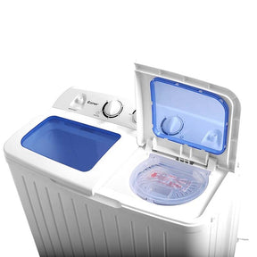 17.6 LBS Portable Washing Machine, Twin Tub Spin Top Load Washer Dryer Combo for RV Dorm Apartment