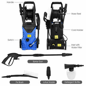 2030PSI Electric Pressure Washer, 1800W 1.32 GPM Portable Electric Power Washer with Hose Reel