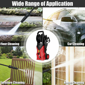 2030PSI Electric Pressure Washer, 1800W 1.32 GPM Portable Electric Power Washer with Hose Reel