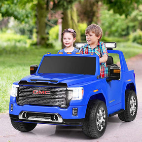 Canada Only - 12V 2-Seater GMC Licensed Kids Ride On Car with Storage Box