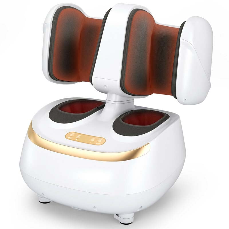 2-in-1 Foot and Leg Massager with Heat, Shiatsu Foot Massager for Circulation, Tired Muscles, Foot Pain Relief, Plantar Fasciitis