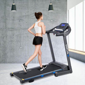 2.25HP Folding Treadmill for Home/Gym, Electric Motorized Portable Running Walking Exercise Machine with Blue-Ray LCD Display