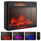 25" Recessed Electric Fireplace Heater with Flame Effect, Wall Mounted & Freestanding Electric Fireplace Insert